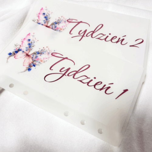 Rękodzielnicze koperty, karty kategorii z napisami